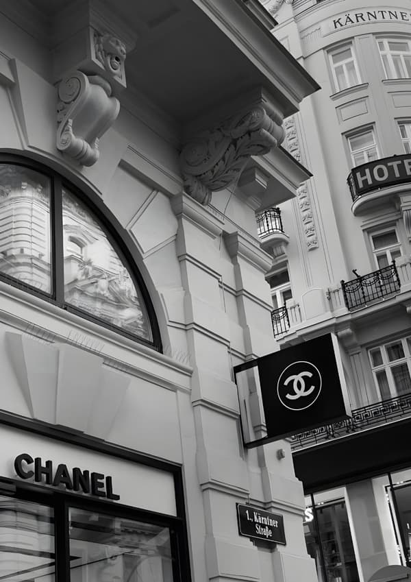 Chanel Butiksfacade Plakat