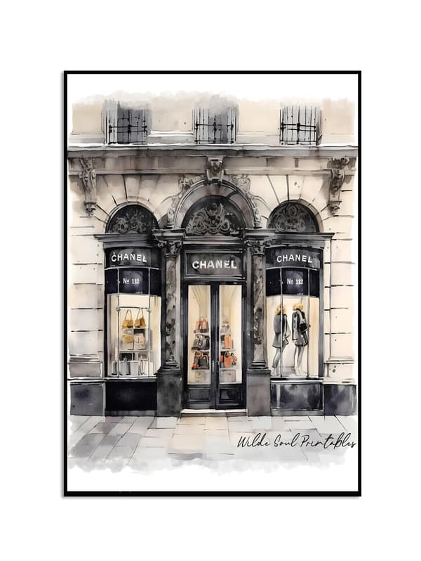 Chanel butikk kunstplakat