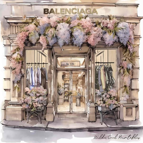 Balenciaga Motebutikk Plakat