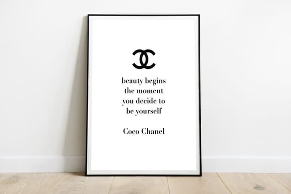 Plakat - Coco Chanel Sitater