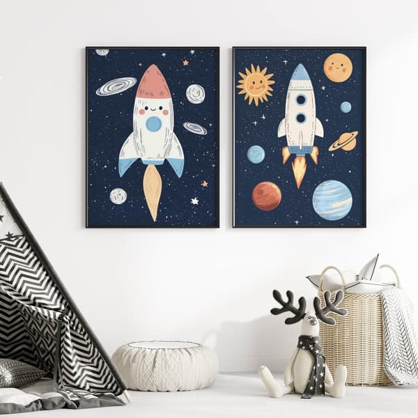 Plakat - Romraketter / Sett av 2
