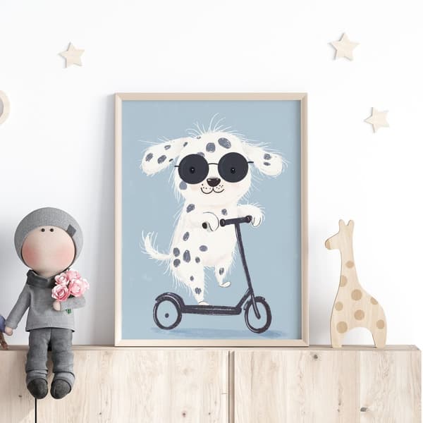 Plakat - Lekende Valp