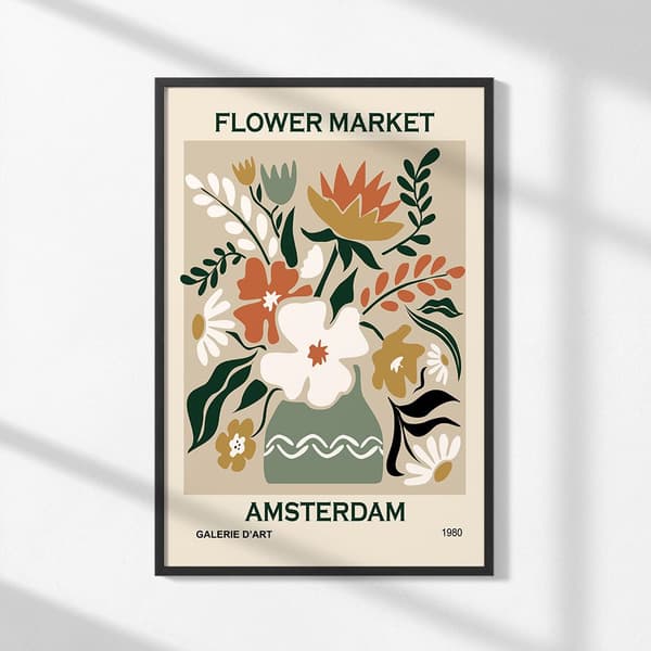 Plakat - Flower Market Amsterdam