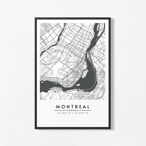 Plakat - Montreal Kort