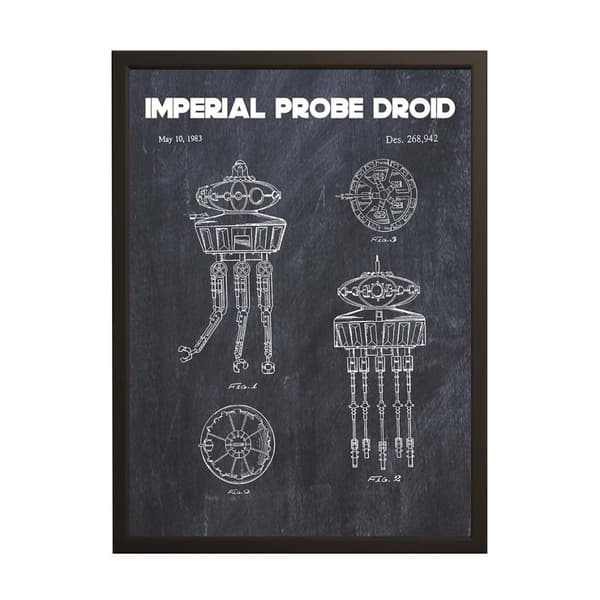 Patenttegning Plakat - Imperial Probe Droid