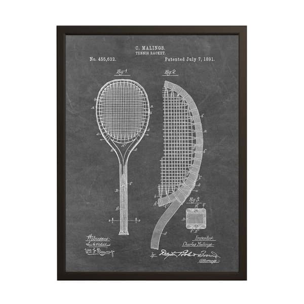 Patenttegning Plakat - Tennisketcher