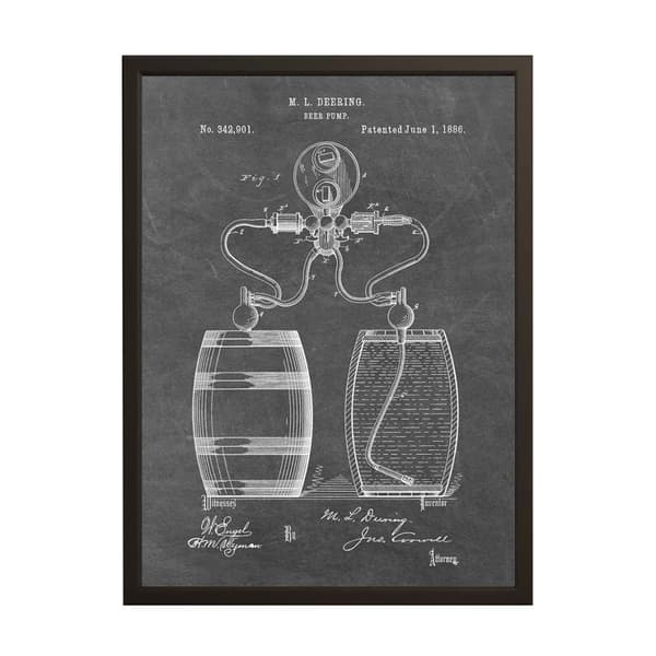 Patenttegning Plakat - Ølpumpe