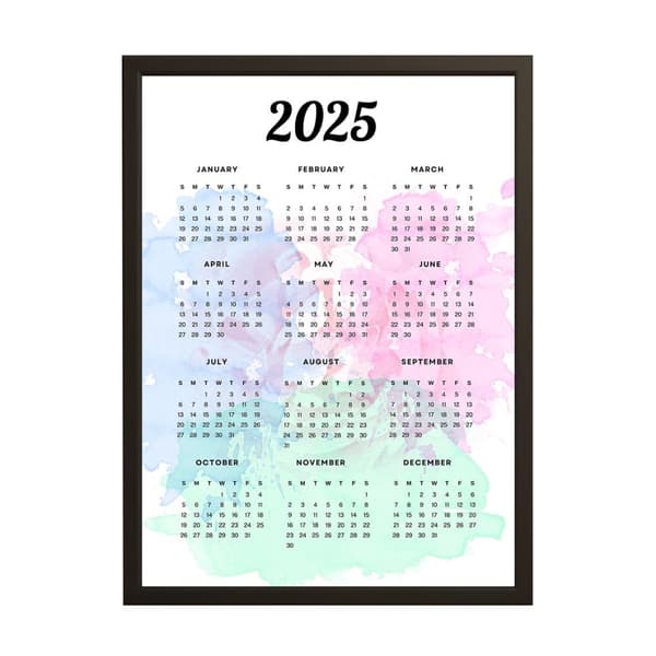 Plakat - 2025 Akvarellkalender