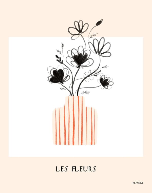Plakat - Les Fleurs