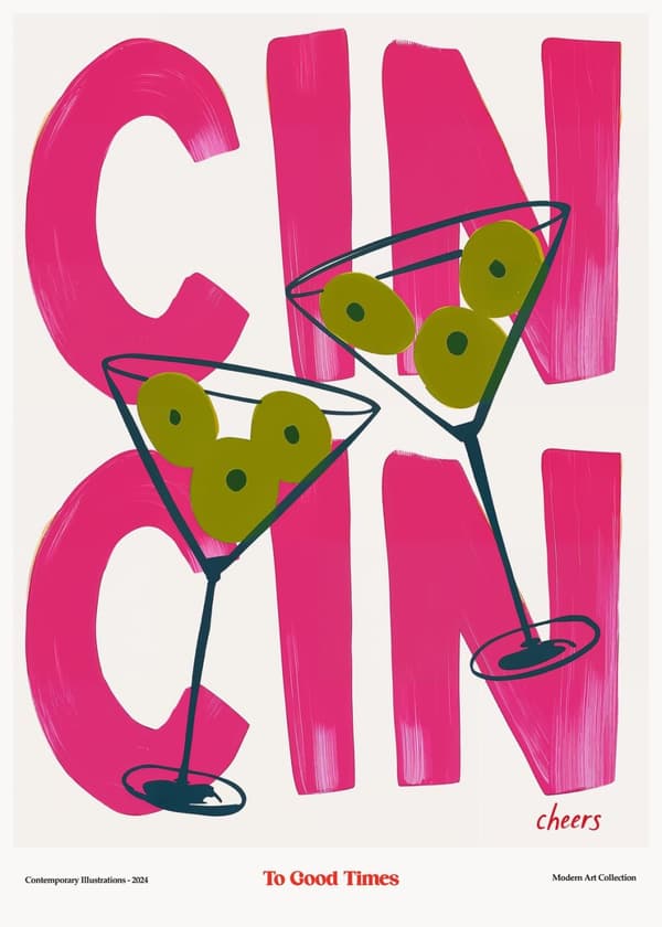 Plakat - Skål Martini Design