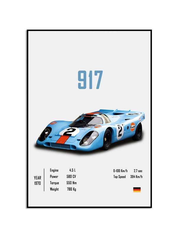 Plakat - Klassisk Bil 917