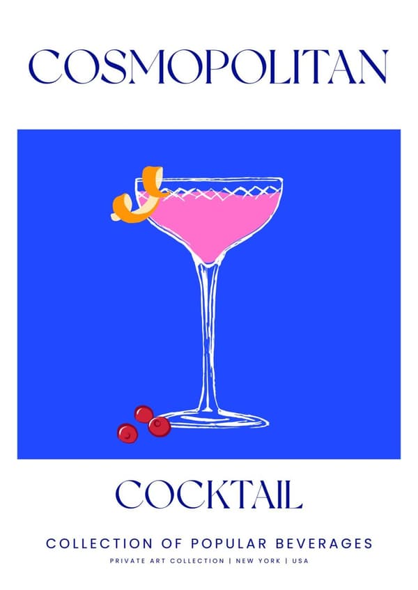 Plakat - Cosmopolitan Cocktail