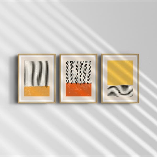 Plakat - Abstrakte Former / Sæt af 3
