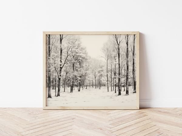 Plakat - Vinter Skov