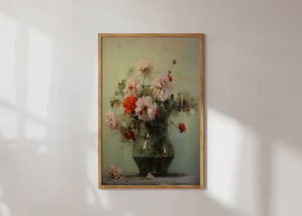 Plakat - Blomstervase Maleri