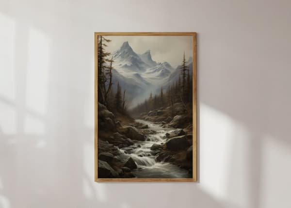 Plakat - Bjergflod