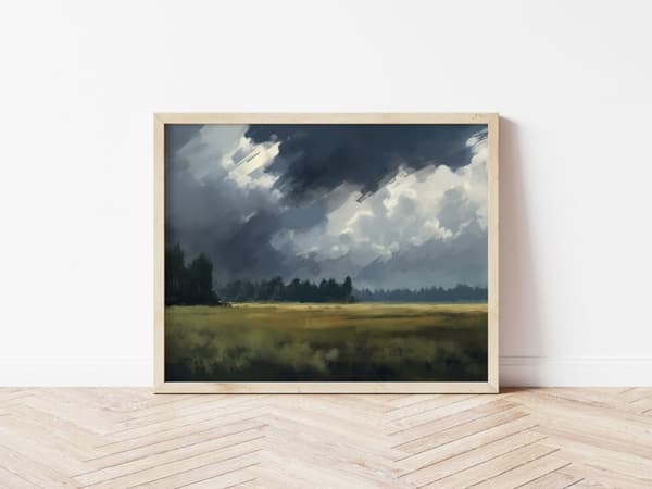 Juliste - Myrskyinen Maisema