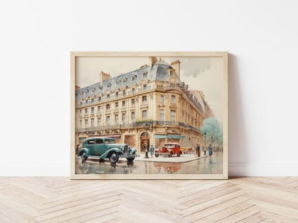 Poster - Vintage Paris Scene