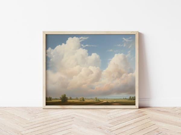 Poster - Skyet Landskab