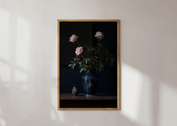 Poster - Vas med Rosor