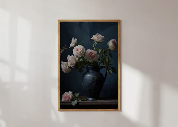Plakat - Vase med Roser