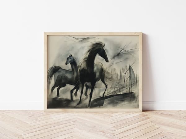 Plakat - Elegante Heste