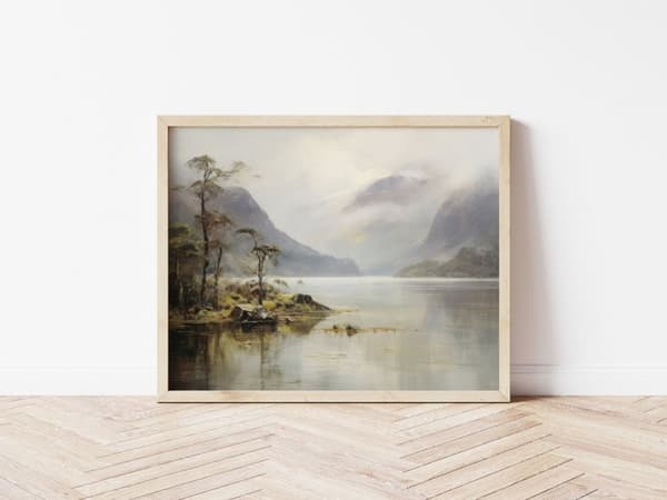 Plakat - Fredfyldt Bjerglandskab