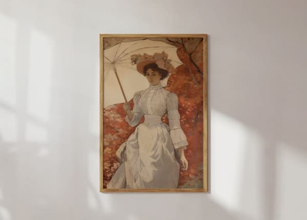 Plakat - Kvinde med Parasol