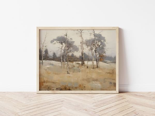 Plakat - Birke i vinter