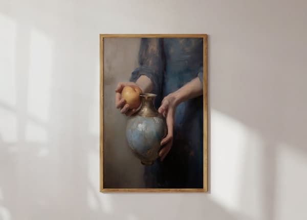 Plakat - Fersken og Vase
