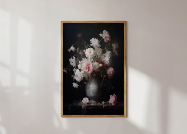 Poster - Stilleben med Blommor
