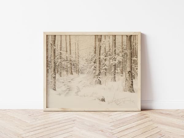 Plakat - Vinter Skogsti