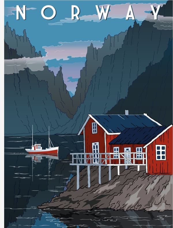 Plakat - Norge Landskab