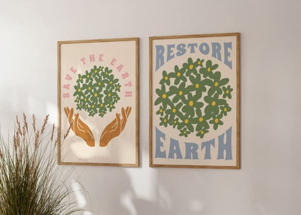 Poster - Rädda jorden / Set med 2