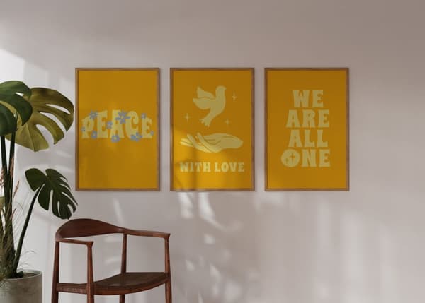Plakat - Fred og Kjærlighet / Set of 3