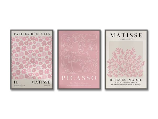 Plakat - Matisse og Picasso kunstsamling / Sett med 3
