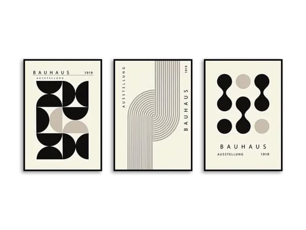 Plakat - Bauhaus-udstilling / Sæt af 3
