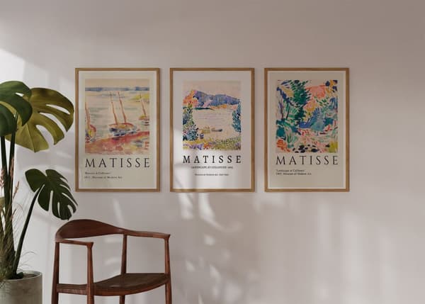 Plakat - Bateaux á Collioure av Matisse / Set of 3