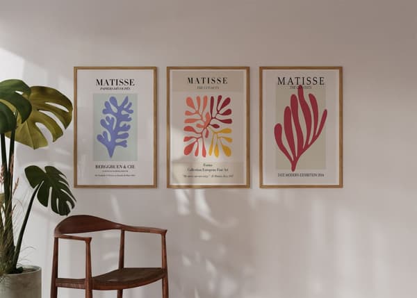 Poster - Matisse Utskära Serie / Set om 3