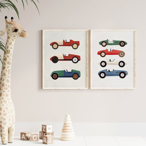 Plakat - Vintage Biler / Sett med 2