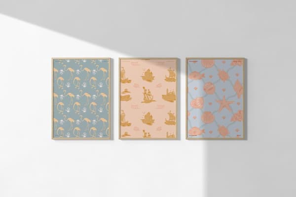Plakat - Coastal Dream Kollektion / Sæt af 3
