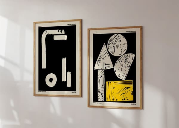 Juliste - Crayon Magique Retro Artwork / Setti 2