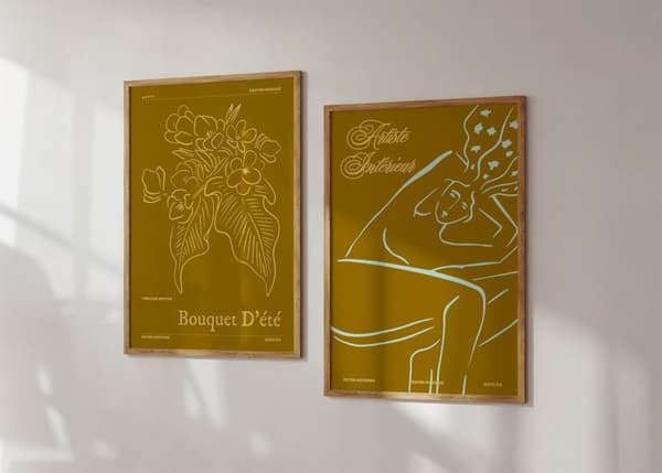 Poster - Retro Artwork-kollektion / Set av 2