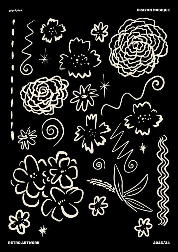 Plakat - Crayon Magique Retro Artwork