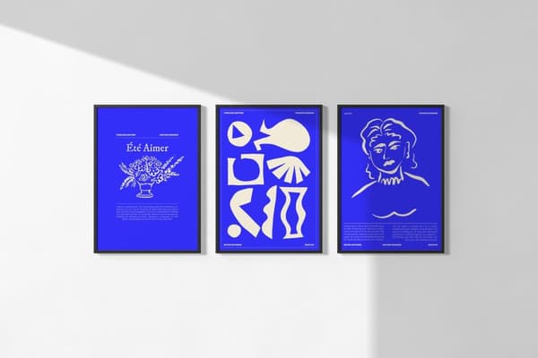 Juliste - Été Aimer & Retro Art / 3 kpl