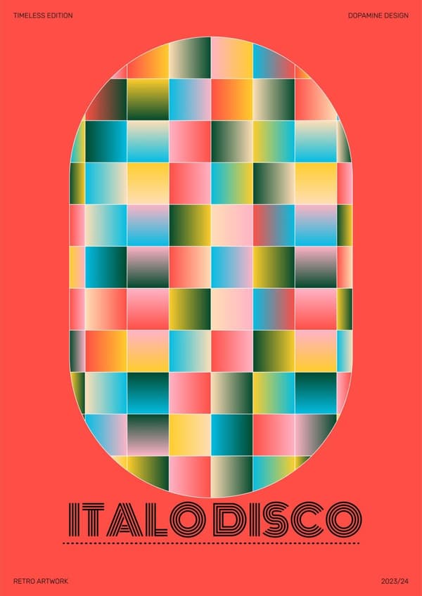 Plakat - Italo Disco Retro Artwork