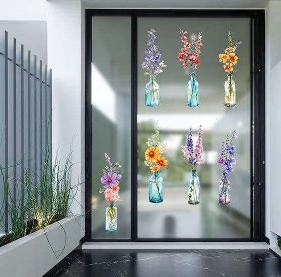 Veggklistremerke - Blomster vaser