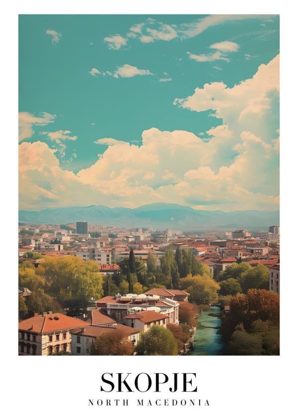 Plakat - Skopje Bybilde