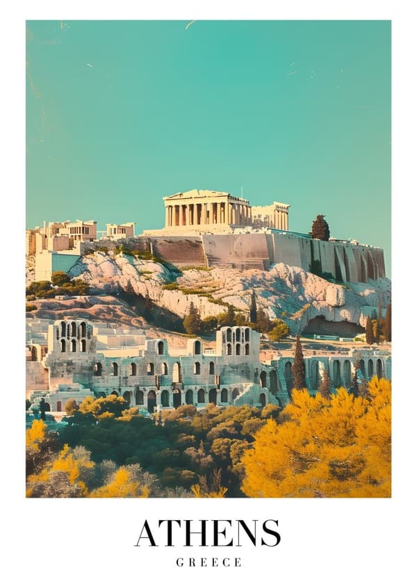 Plakat - Athen Grækenland