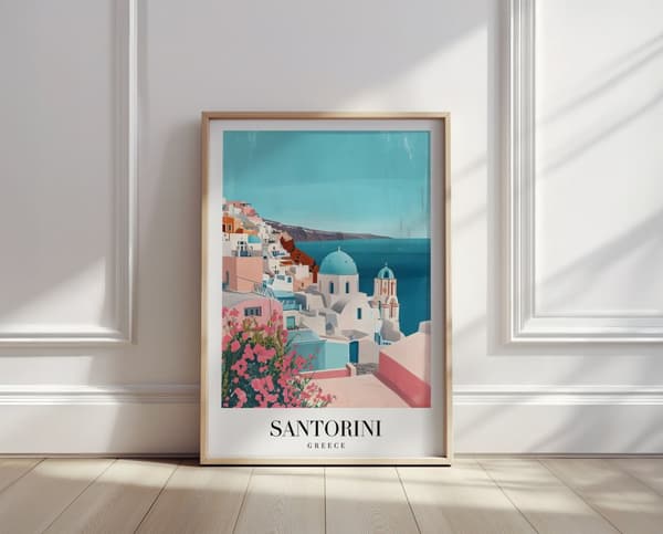Plakat - Santorini Grækenland